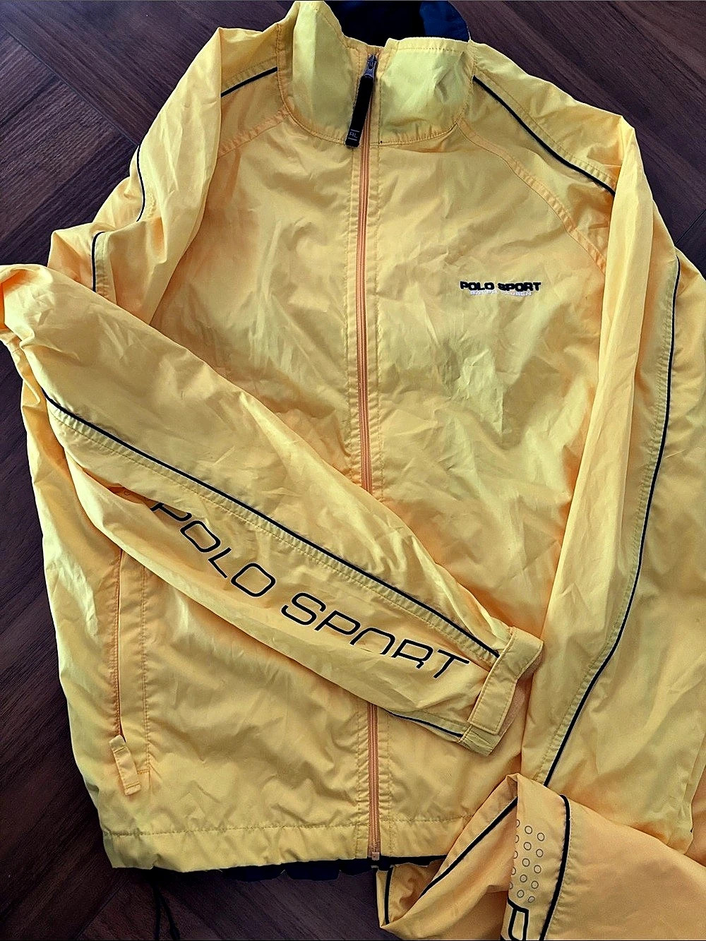 Polo Sport windbreaker set Yellow & Navy Men's Size Medium with Polo Sport pants
